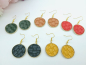 Preview: Ledergeflecht Ohrringe goldfarben